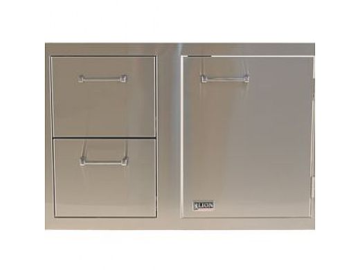 Lion Premium Grills Stainless Steel Door Drawer Combo with Towel Rack | L3320