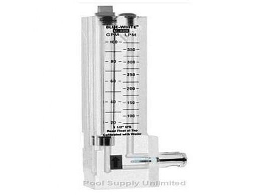 Blue White 1.5" Up Low Flow PVC Flow Meter 9-30 GPM | U-30150PR