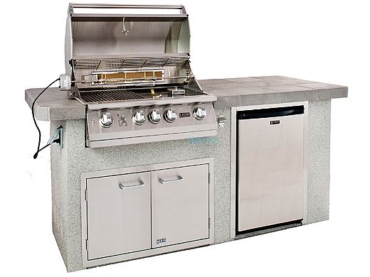 Lion Premium Grill Islands  Advanced Q with Stucco Propane | 90107LP