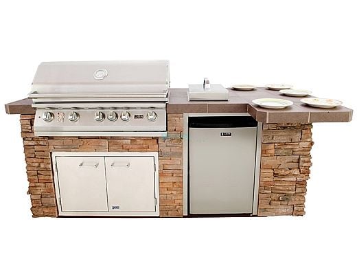 Lion Premium Grill Islands Quality Q with Stucco Natural Gas | 90113NG