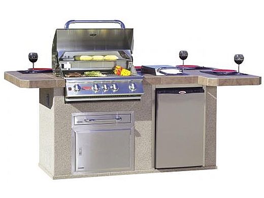 Bull Outdoor Products Power BBQ Island in Rock or Brick | 31007