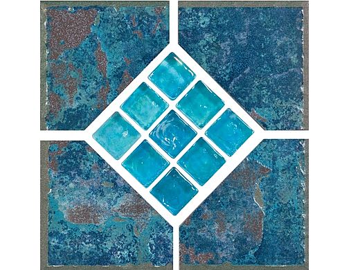 National Pool Tile Verona 6x6 Series | Borba Turquoise Deco | VR679 DECO