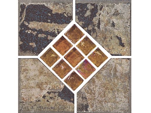 National Pool Tile Verona 6x6 Series | Tavora Tan Deco | VR682 DECO