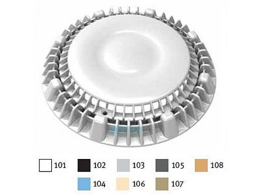 AquaStar 8" Anti-entrapment Suction Outlet Cover-Mud Frame with Vented Riser Ring (VGB Series) White | 8AVWR101
