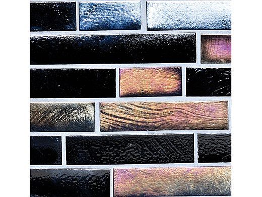 National Pool Tile Oceanscapes 12x12 Interlocking Glass Tile | Blackies | OCN-BLACKIES IS12