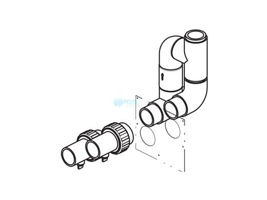Raypak 5350 Heat Pump Bypass Assy | H000042