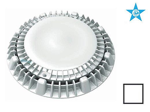 AquaStar 8" Round Super Low-Profile Anti-Vortex Cover/Mud Frame with Vented Riser Ring | White | LP8AVWR101