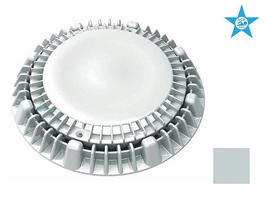 AquaStar 8" Round Super Low-Profile Anti-Vortex Cover/Mud Frame with Vented Riser Ring | Light Gray | LP8AVWR103