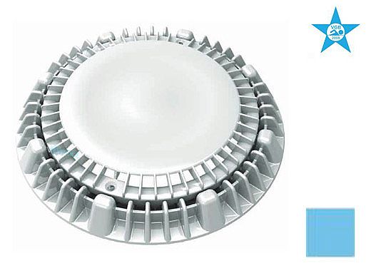 AquaStar 8" Round Super Low-Profile Anti-Vortex Cover/Mud Frame with Vented Riser Ring | Blue | LP8AVWR104