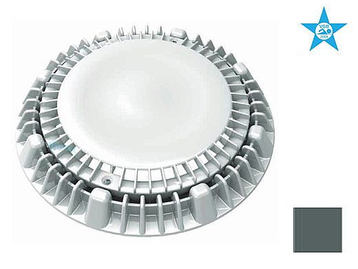 AquaStar 8" Round Super Low-Profile Anti-Vortex Cover/Mud Frame with Vented Riser Ring | Dark Gray | LP8AVWR105