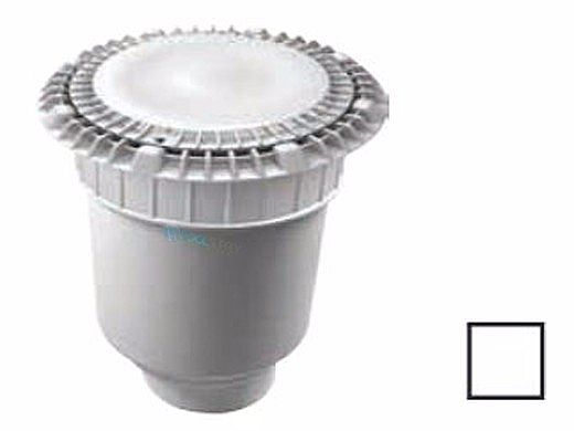 AquaStar 8" Round Low Profile Suction Outlet Cover with Double Deep Sump Bucket with 4" Socket | White | LP8AVWR101D