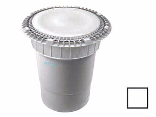 AquaStar 8" Round Low Profile Suction Outlet Cover with Double Deep Sump Bucket with 6" Socket | White | LP8AVWR101F
