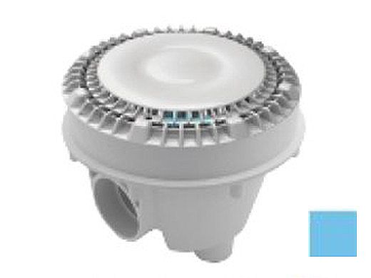 AquaStar 8" Anti-Entrapment Suction Outlet Cover with Vented Riser Ring with Standard Sump Bucket with Adjustable Collar (VGB Series) Blue | 8SBACWR104