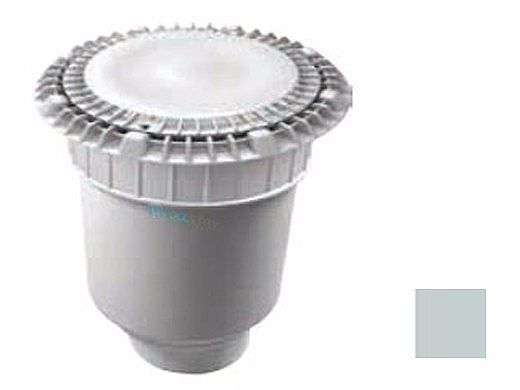 AquaStar 8" Round Low Profile Suction Outlet Cover with Double Deep Sump Bucket with 4" Socket | Light Gray | LP8AVWR103D