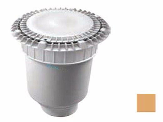AquaStar 8" Round Low Profile Suction Outlet Cover with Double Deep Sump Bucket with 4" Socket | Tan | LP8AVWR108D