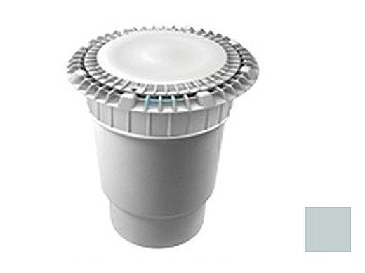 AquaStar 8" Round Low Profile Suction Outlet Cover with Vented Riser Ring with Double Deep Sump Bucket with 6" Spigot (VGB Series) Light Gray | LP8AVWR103E