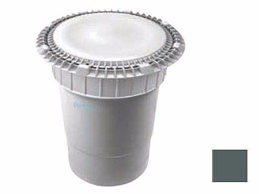 AquaStar 8" Round Low Profile Suction Outlet Cover with Double Deep Sump Bucket with 6" Socket | Dark Gary | LP8AVWR105AF