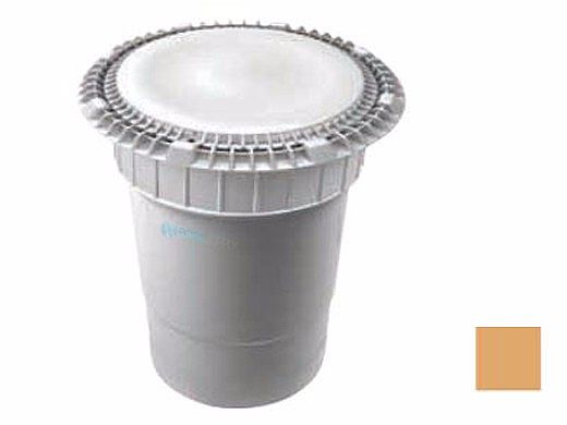 AquaStar 8" Round Low Profile Suction Outlet Cover with Double Deep Sump Bucket with 6" Socket | Tan | LP8AVWR108F
