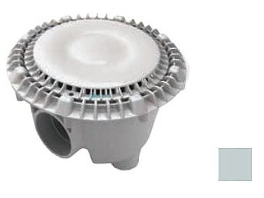 AquaStar 8" Sump Bucket with Super Low Profile Anti-Entrapment Cover with Riser Ring | Light Gray | LP8SBWR103