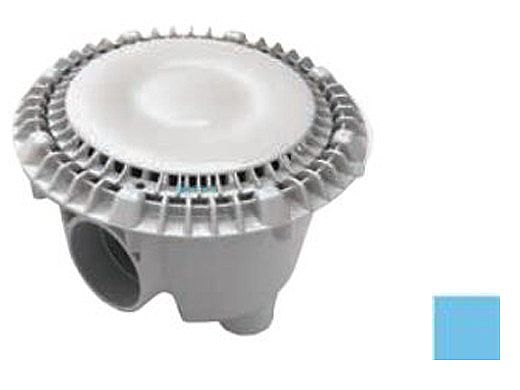 AquaStar 8" Sump Bucket with Super Low Profile Anti-Entrapment Cover with Riser Ring | Blue | LP8SBWR104