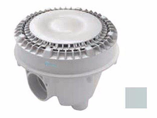 AquaStar 8" Sump Bucket with Adapter Collar and 8" Low Profile Anti-Entrapment Suction Outlet Cover with Riser Ring | Light Gray | LP8SBACWR103