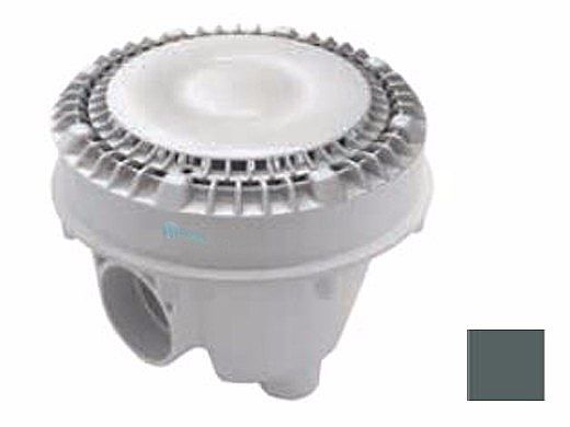 AquaStar 8" Sump Bucket with Adapter Collar and 8" Low Profile Anti-Entrapment Suction Outlet Cover with Riser Ring | Dark Gray | LP8SBACWR105