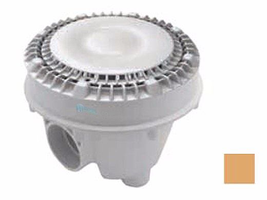 AquaStar 8" Sump Bucket with Adapter Collar and 8" Low Profile Anti-Entrapment Suction Outlet Cover with Riser Ring | Tan | LP8SBACWR108