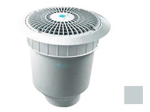 AquaStar 8'' Star Anti-Entrapment Cover, Solid Riser Ring and Double/Deep Frame with 4'' Socket Sump Bucket (VGB Series) | Light Gray | A8R103D