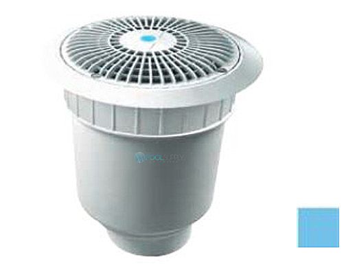 AquaStar 8'' Star Anti-Entrapment Cover, Solid Riser Ring and Double/Deep Frame with 4'' Socket Sump Bucket (VGB Series) | Blue | A8R104D
