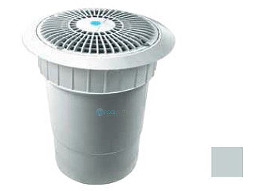 AquaStar 8'' Star Anti-Entrapment Cover, Solid Riser Ring and Double/Deep Frame with 6'' Socket Sump Bucket (VGB Series) | Light Gray | A8R103F