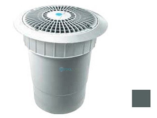 AquaStar 8'' Star Anti-Entrapment Cover, Solid Riser Ring and Double/Deep Frame with 6'' Socket Sump Bucket (VGB Series) | Dark Gray | A8R105F