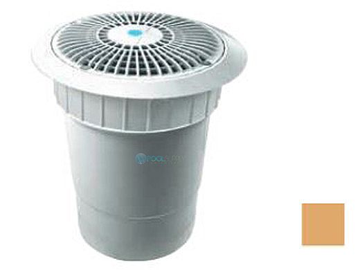 AquaStar 8'' Star Anti-Entrapment Cover, Solid Riser Ring and Double/Deep Frame with 6'' Socket Sump Bucket (VGB Series) | Tan | A8R108F