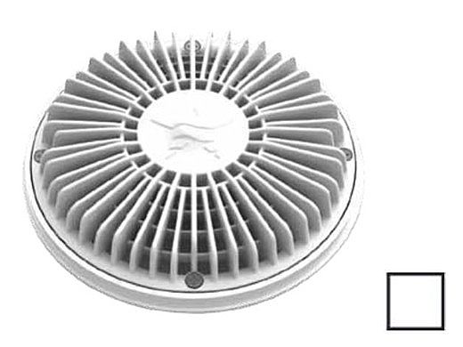 AquaStar 8" Round For U Wade Anti-entrapment Suction Outlet Cover|Mud Frame (VGB Series) White | 8FUW101