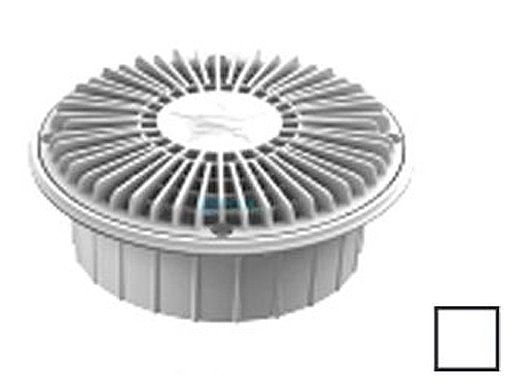 AquaStar 8" Round For U Wade Suction Outlet Cover with Deep Mud Frame | Sump for Optional Secondary Drain (VGB Series) White | 8FUW101A