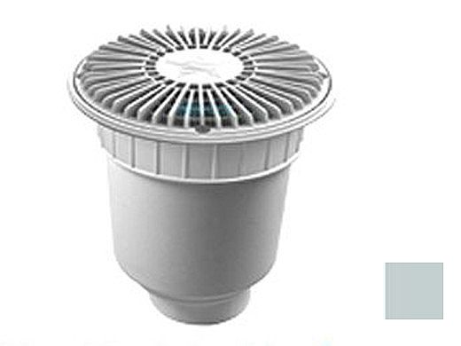 AquaStar 8" Round For U Wade Suction Outlet Cover with Double Deep Sump Bucket with 4" Socket (VGB Series) Light Gray | 8FUW103D