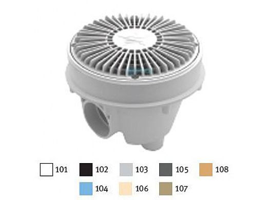 AquaStar 8" Round For U Wade Anti-entrapment Suction Outlet Cover with Standard Sump Bucket with Adjustable Collar (VGB Series) Blue | 8FUWSBAC104