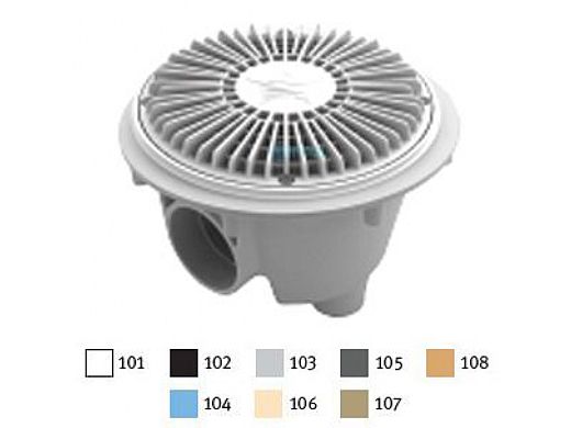 AquaStar 8" Round For U Wade Anti-entrapment Suction Outlet Cover with Standard Sump Bucket for Vinyl/Fiberglass Blue (VGB Series) Blue | 8FUWSBV104