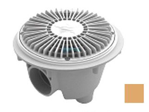 AquaStar 8" Round For U Wade Anti-entrapment Suction Outlet Cover with Standard Sump Bucket for Vinyl/Fiberglass (VGB Series) Tan | 8FUWSBV108