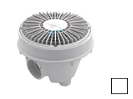 AquaStar 8" Round Hockey Puck Suction Outlet with Sump Bucket with Adjustable Collar (VGB Series) White | 8HPSBAC101