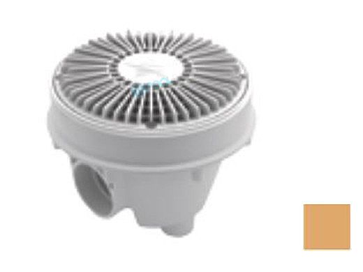 AquaStar 8" Round Hockey Puck Suction Outlet with Sump Bucket with Adjustable Collar (VGB Series) Tan | 8HPSBAC108