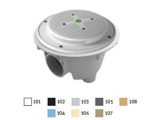 AquaStar 8" Round Hockey Puck Suction Outlet with Sump Bucket (VGB Series) Blue | 8HPSB104
