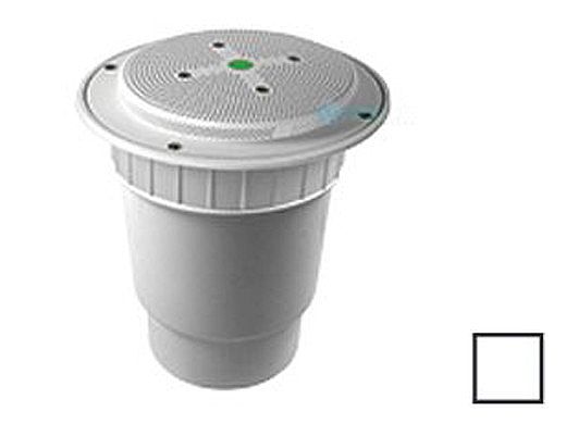AquaStar 8" Round Hockey Puck Sumpless Suction Outlet Cover with 2 Port Double Deep Sump Bucket with 6" Spigot (VGB Series) White | 8HP101E