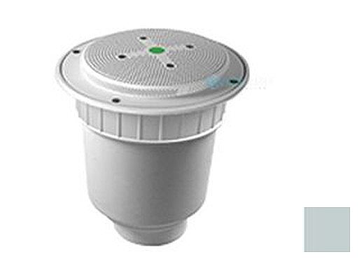 AquaStar 8" Round Hockey Puck Sumpless Suction Outlet Cover with Double Deep Sump Bucket with 4" Socket (VGB Series) Light Gray | 8HP103D