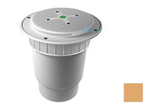 AquaStar 8" Round Hockey Puck Sumpless Suction Outlet Cover with 2 Port Double Deep Sump Bucket with 6" Spigot (VGB Series) Tan | 8HP108E
