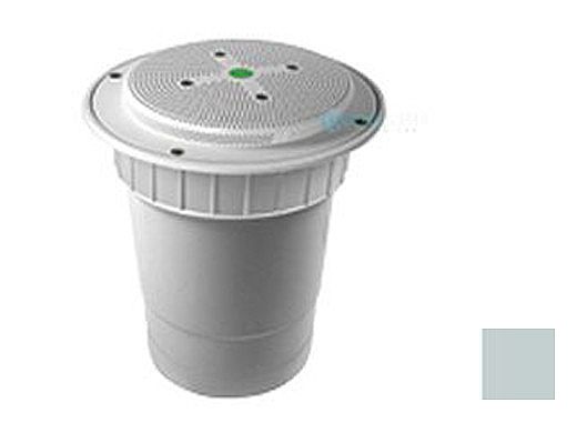 AquaStar 8" Round Hockey Puck Sumpless Suction Outlet Cover with 2 Port Double Deep Sump Bucket with 6" Socket (VGB Series) Light Gray | 8HP103F