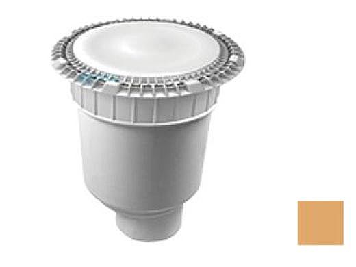 AquaStar 10" Round Suction Outlet Cover with Vented Riser Ring with Double Deep Sump Bucket with 4" Spigot (VGB Series) Tan | 10AVWR108C