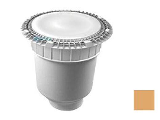 AquaStar 10" Round Suction Outlet Cover with Vented Riser Ring with Double Deep Sump Bucket with 4" Socket (VGB Series) Tan | 10AVWR108D