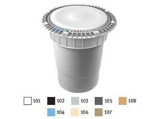 AquaStar 10" Round Suction Outlet Cover with Vented Riser Ring with Double Deep Sump Bucket with 6" Socket (VGB Series) Blue | 10AVWR104F