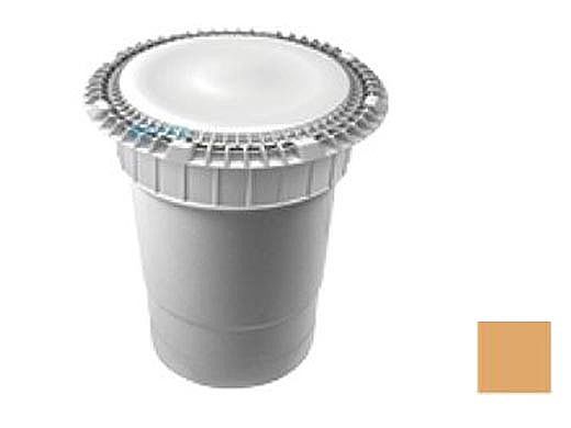 AquaStar 10" Round Suction Outlet Cover with Vented Riser Ring with Double Deep Sump Bucket with 6" Socket (VGB Series) Tan | 10AVWR108F