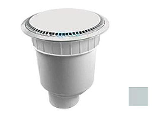 AquaStar 10" Round Suction Outlet Cover with Solid Riser Ring with Double Deep Sump Bucket with 4"Spigot (VGB Series) Light Gray | 10AVR103C